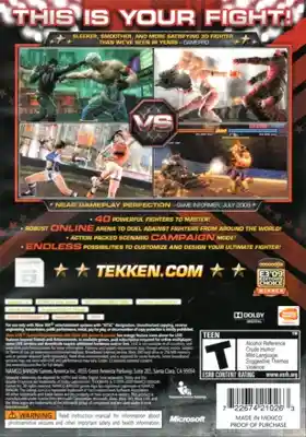 Tekken 6 (USA) box cover back